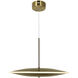 Ovni LED 16 inch Brass Down Pendant Ceiling Light