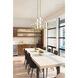 Kaden Linear Chandelier Ceiling Light in Modern Gold