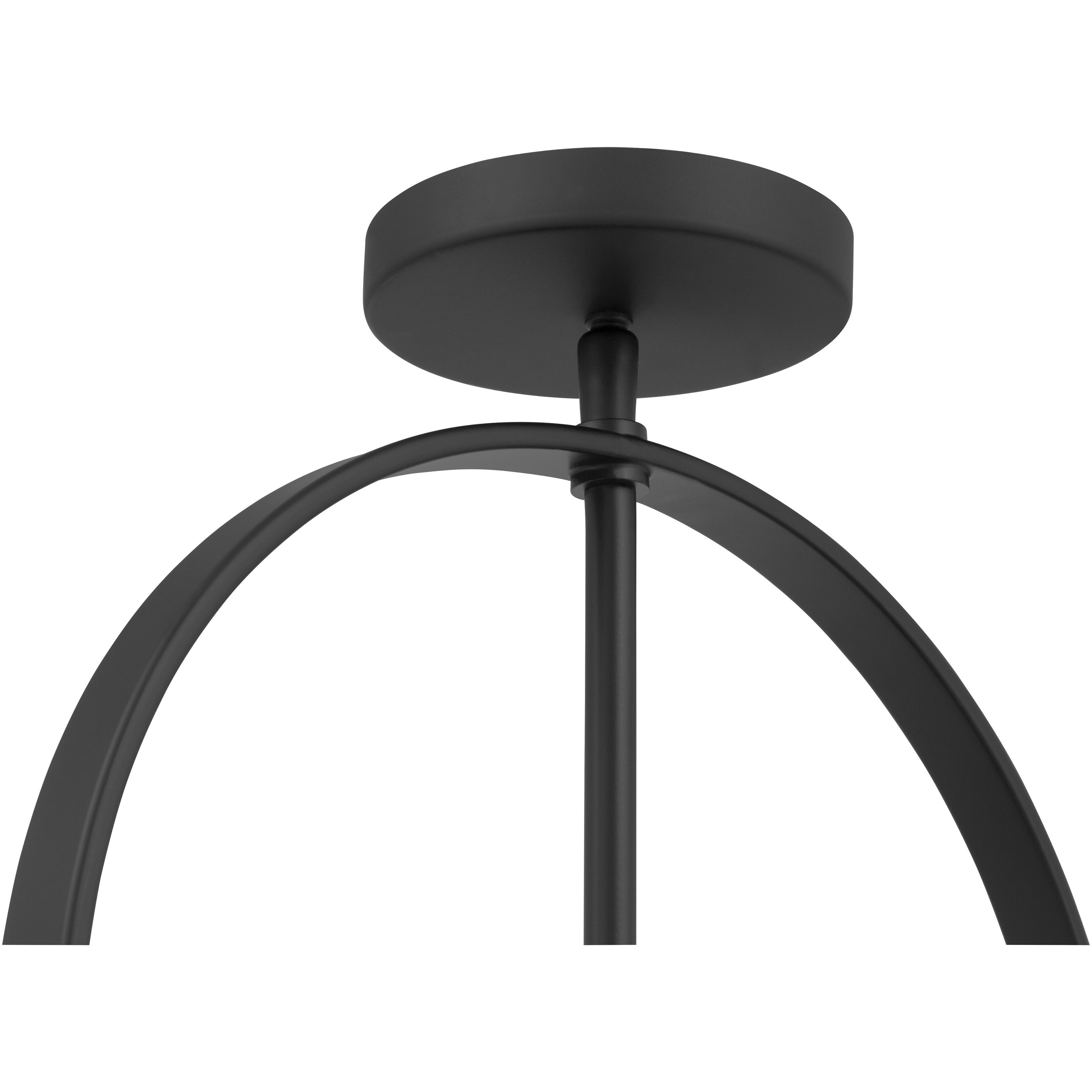 Ravik 1 Light 15.5 inch Dark Matte Black Convertible Pendant/Semi-Flush Mount Ceiling Light