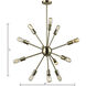 Delphine 12 Light 27 inch Satin Brass Chandelier Ceiling Light