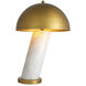 Daniel 29.13 inch 40 watt White Marble with Antique Brass Table Lamp Portable Light