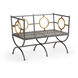 Douglas Freeman Steel/Antique Gold Bench