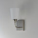Hudson 1 Light 4.75 inch Satin Nickel Wall Sconce Wall Light in Satin White