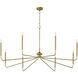 Providence 8 Light 60 inch Aged Brass Chandelier Ceiling Light