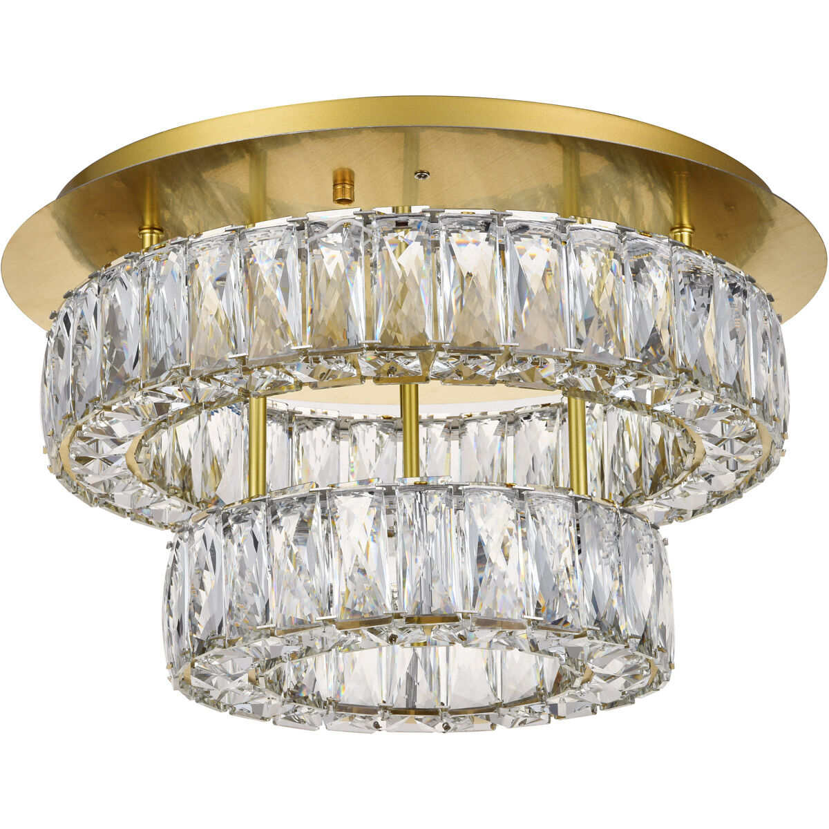 Monroe 17.7 inch Gold Flush Mount Ceiling Light