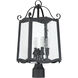 Glenwood 4 Light 21.75 inch Black Outdoor Post Lantern