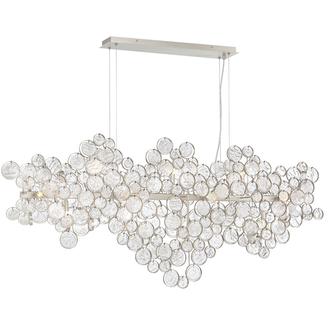 Trento Linear Chandelier Ceiling Light in Chrome