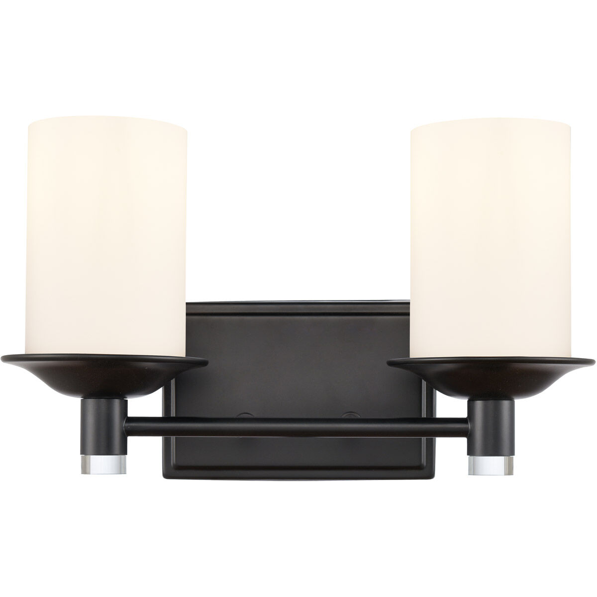 Manhattan 2 Light 14.5 inch Matte Black Bath Vanity Light Wall Light