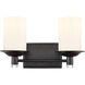 Manhattan LED 14.5 inch Matte Black Bath Vanity Light Wall Light