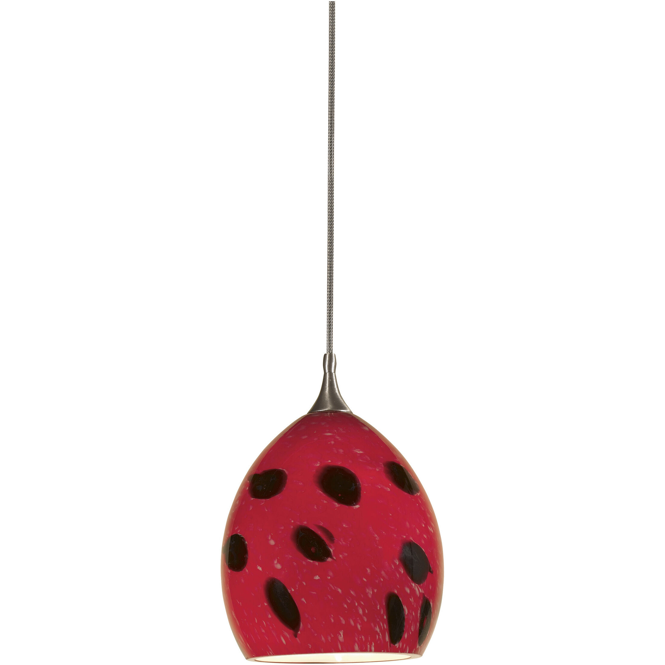 Signature 1 Light 4.57 inch Brushed Steel Pendant Set Ceiling Light, Low Voltage