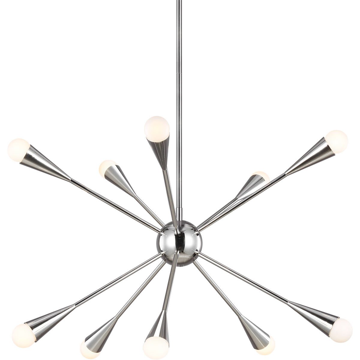 ED Ellen DeGeneres Jax 10 Light 27.25 inch Polished Nickel Chandelier Ceiling Light