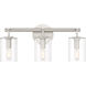 Hailie 3 Light 20 inch Satin Nickel Vanity Light Wall Light