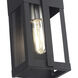 Berksford 1 Light 9 inch Black with Brushed Nickel Candles Outdoor Wall Lantern