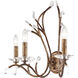 Serafina 3 Light 19.75 inch Hand Applied Venetian Golden Bronze Wall Sconce Wall Light