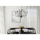 Vela 9 Light 32 inch Black Multi-Tier Chandelier Ceiling Light