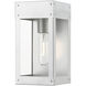 Barrett 1 Light 10 inch Painted Satin Nickel with Brushed Nickel Candle Outdoor Wall Lantern