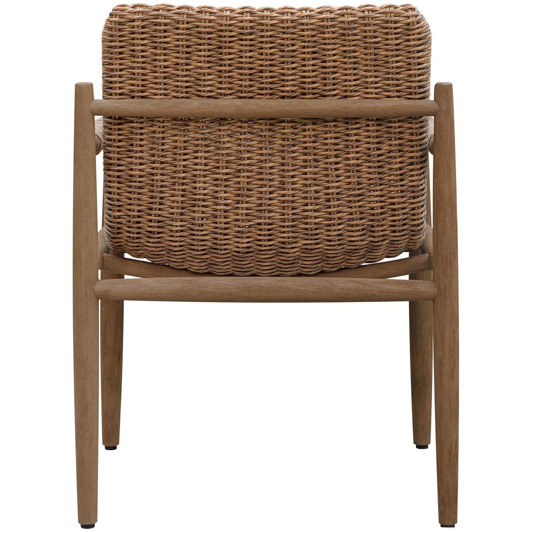 Sumba Twisted Golden Flax and Weathered Driftwood Outdoor Lounge Chair