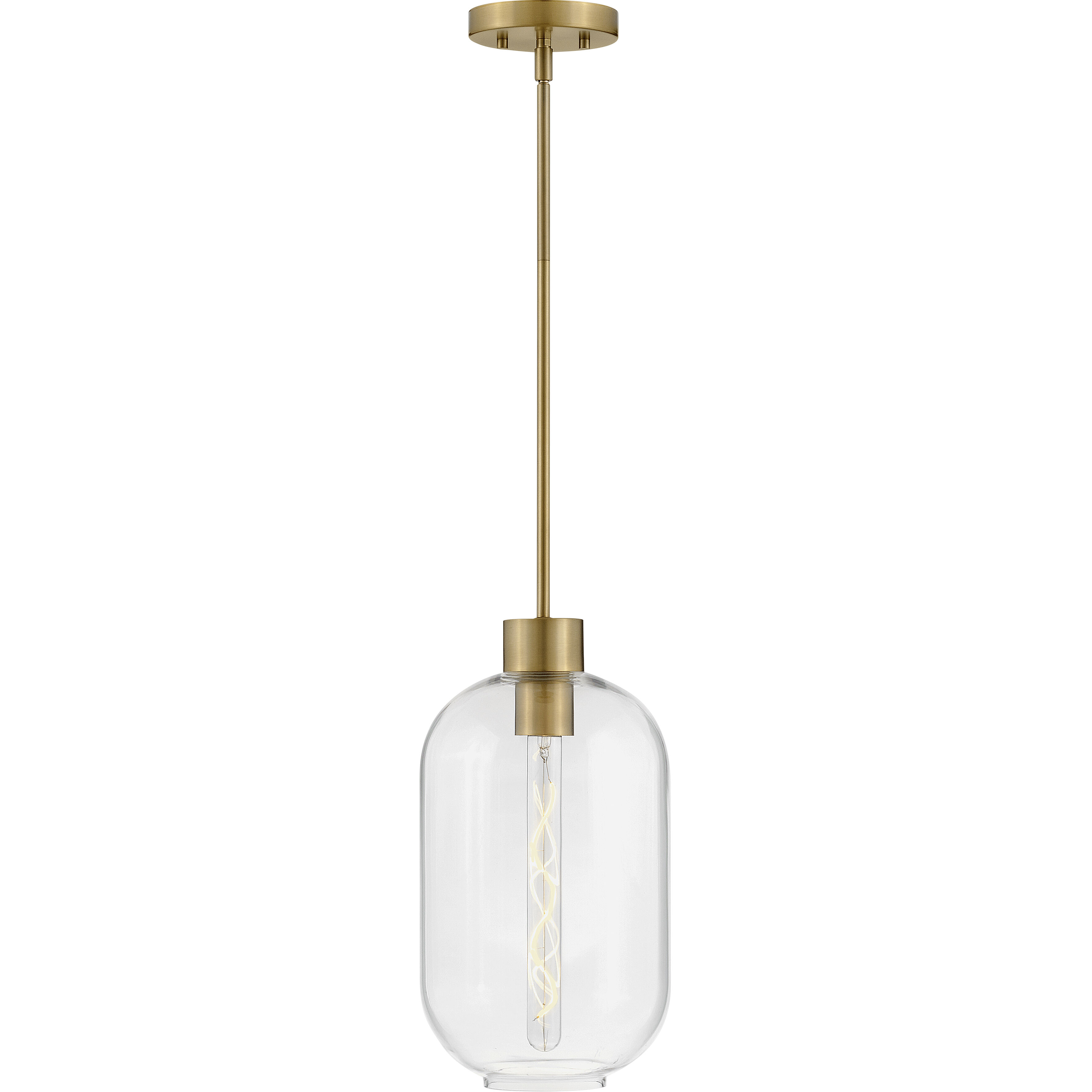 Greer LED 8.5 inch Lacquered Brass Pendant Ceiling Light