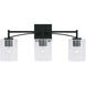 Peyton 3 Light 23 inch Matte Black Vanity Light Wall Light