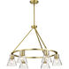 Gianna 30 inch Vintage Brass Chandelier Ceiling Light