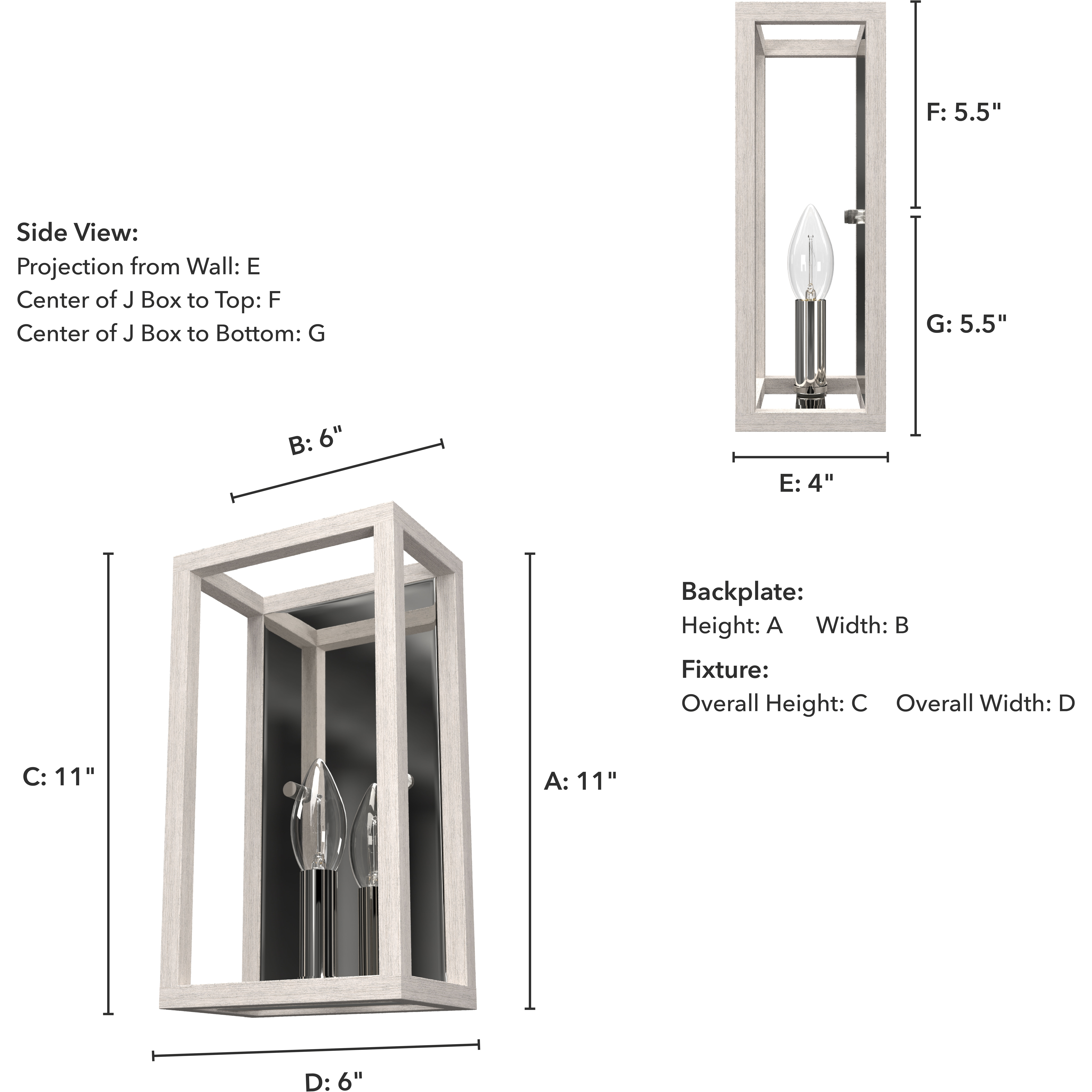 Squire Manor 1 Light 4 inch Distressed White and Chrome Wall Sconce Wall Light