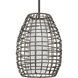 Pawley 1 Light 12 inch Matte Black Outdoor Pendant