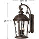 Estate Series Windsor Outdoor Wall Mount Lantern in River Rock, Medium