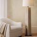 Fortunata 61 inch 150.00 watt Ivory and Heritage Brass Floor Lamp Portable Light