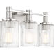 Concord 3 Light 22 inch Silver and Polished Nickel Bathroom Vanity Light Wall Light