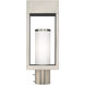 Bleecker 1 Light 17 inch Brushed Nickel Outdoor Post Top Lantern