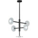 Helio LED 26.5 inch Black Multi-Light Pendant Ceiling Light