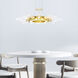 Collar LED 28 inch Satin Gold Chandelier Ceiling Light
