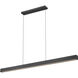 Hudson LED 72 inch Matte Black Linear Chandelier Ceiling Light