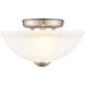 Somerset 2 Light 11 inch Brushed Nickel Semi-Flush Mount Ceiling Light