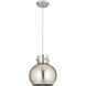 Newton Sphere 1 Light 10 inch Satin Nickel Pendant Ceiling Light
