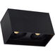 Sean Lavin Exo Dual LED 5.2 inch Black Flush Mount Ceiling Light in 40 Degree, Matte Black/Black, LED 90 CRI 3500K, Integrated LED