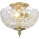 Milton 2 Light 12 inch Olde Brass Semi Flush Ceiling Light