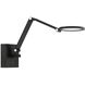 Roundo 21 inch 9 watt Black LED Swing Arm Wall Light