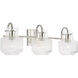 Nyla 3 Light 24 inch Polished Nickel Vanity Light Wall Light