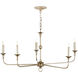 Nottaway 5 Light 36 inch Champagne Chandelier Ceiling Light, Small