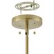 Leah 6 Light 18 inch Brushed Gold and White Chandelier Ceiling Light
