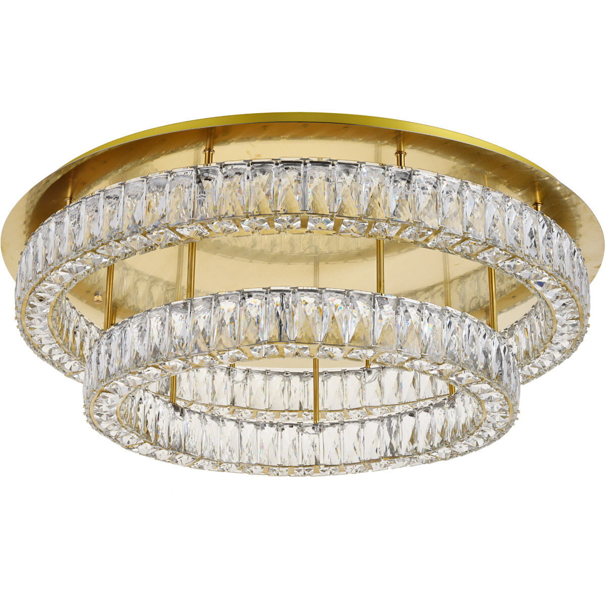 Monroe LED 34 inch Gold Chandelier Ceiling Light