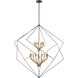 Ashoona 15 Light 43.75 inch Brass And Ebony Foyer Pendant Ceiling Light
