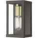 Gaffney 1 Light 8 inch Bronze with Antique Gold Finish Accents Outdoor ADA Small Wall Lantern, Small