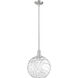 Arcadia Athens Water Glass 1 Light 12 inch Brushed Satin Nickel Mini Pendant Ceiling Light