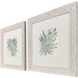 Burlap Ocean Palm Green and Gray Framed Art, Propac