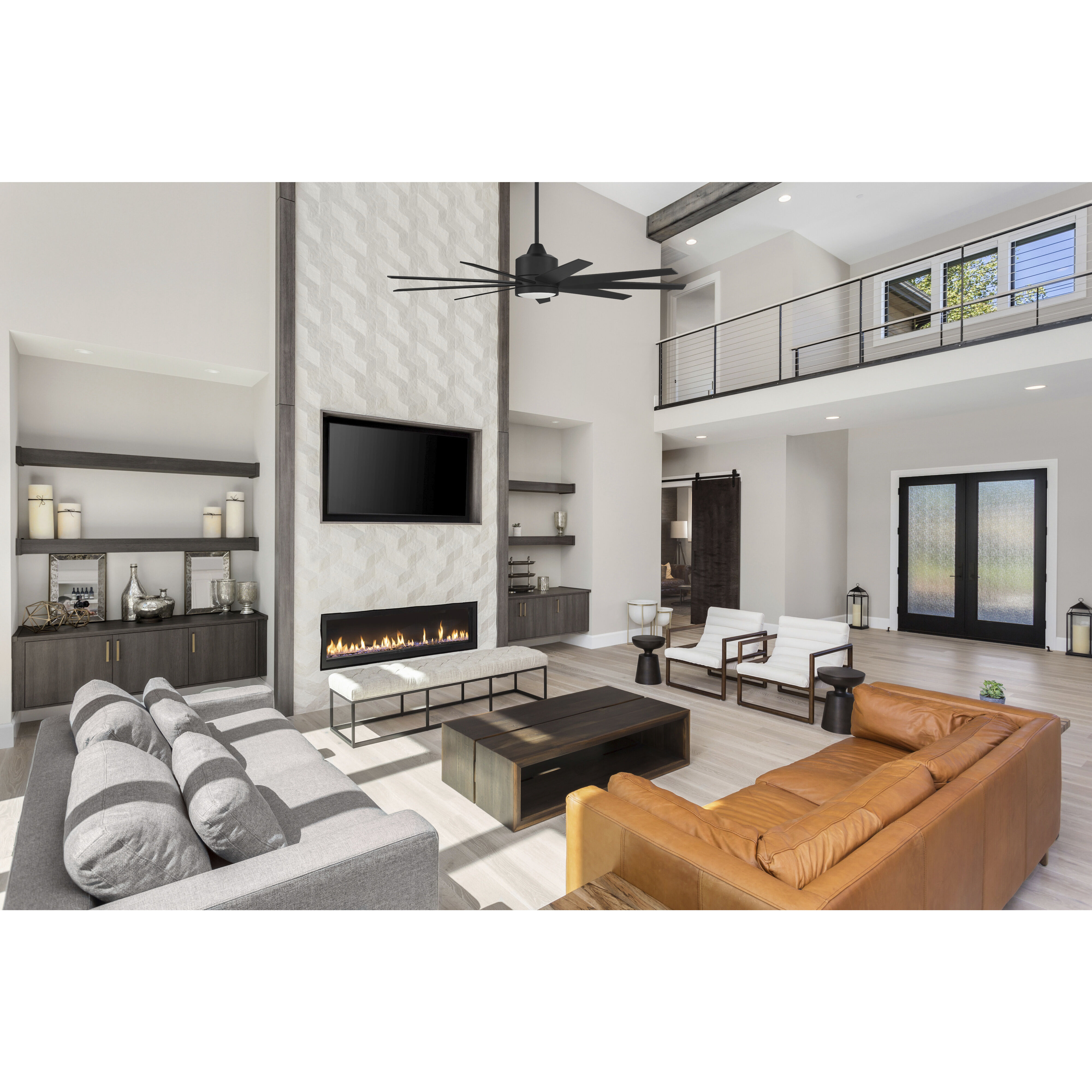 Champion 60 inch Matte White with Matte White/Matte White Blades Ceiling Fan