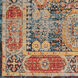 Amsterdam 120 X 96 inch Blue/Mustard/Red/Black/Medium Gray Handmade Rug in 8 x 10, Polyester and Cotton