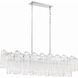 Addis 14 Light 51.75 inch Polished Chrome Linear Chandelier Ceiling Light in Tronchi Glass Clear
