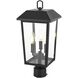 Riggs 3 Light 18 inch Black Outdoor Post Light